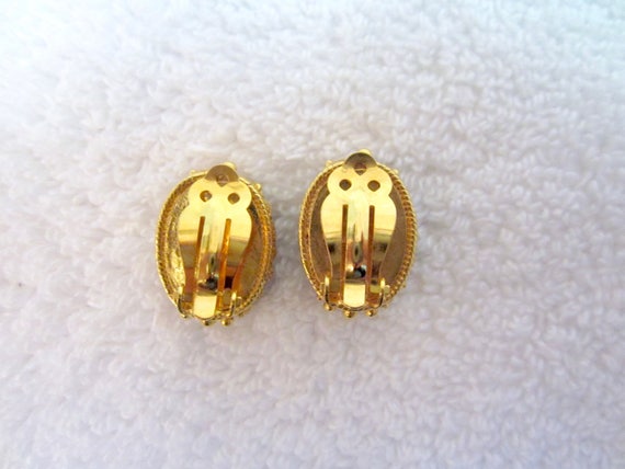 MMA NY Museum Clip Earrings Scarab Egyptian Reviv… - image 6