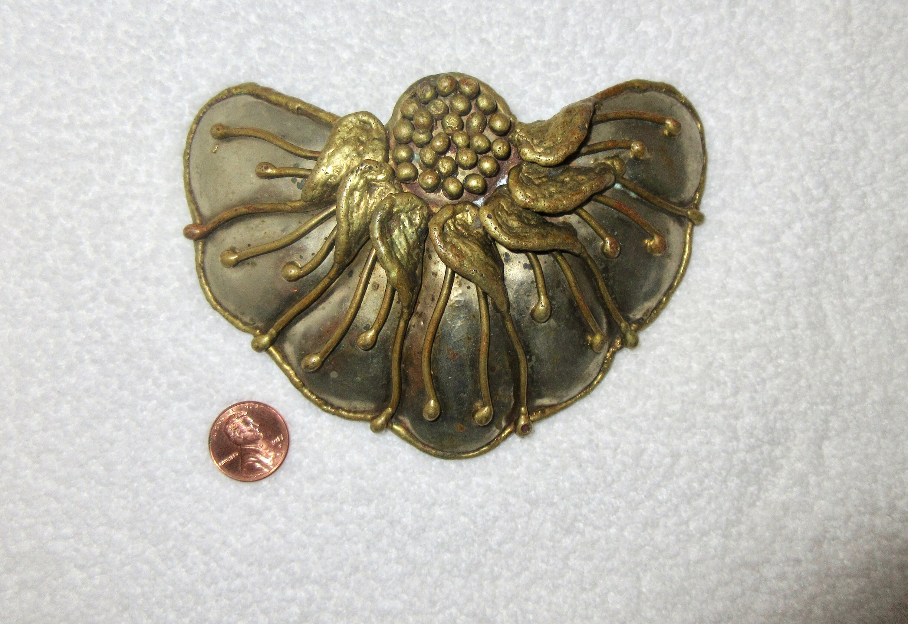 Sculpted Metal bronze Western 
Belt Buckle potentially the work of Pal Kepenyes. il_fullxfull.2838112368_c0sy.jpg main image 3