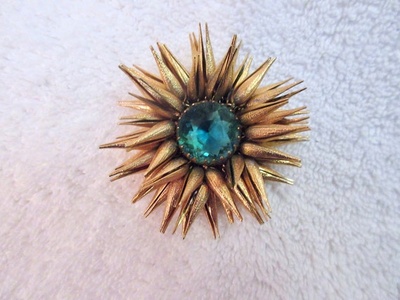 Miriam Haskell Style Vintage Flower Brooch: Artic… - image 5