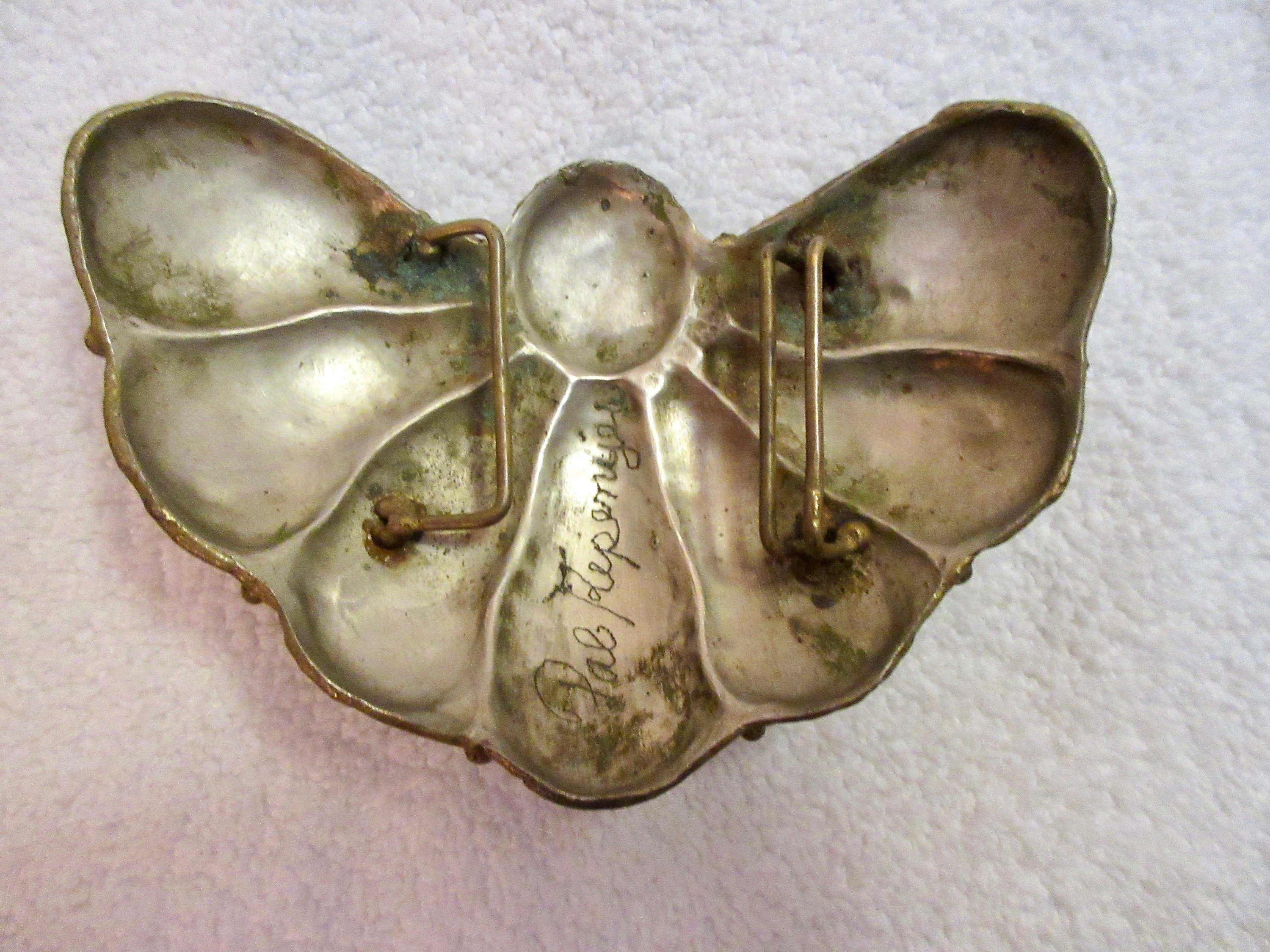 Vintage Pal Kepenyes Signed Belt Buckle: Brutalist Floral  display picture 1