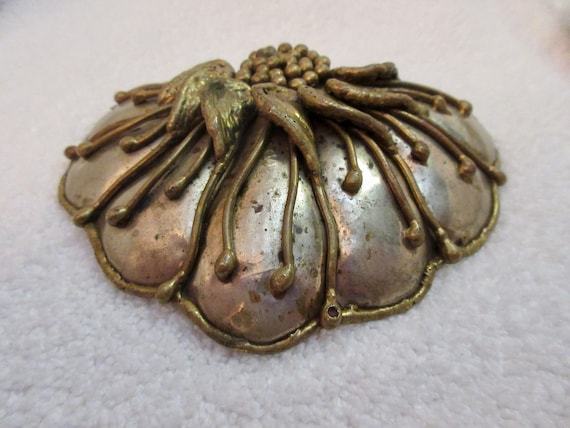 Vintage Pal Kepenyes Signed Belt Buckle: Brutalist Floral  display picture 1