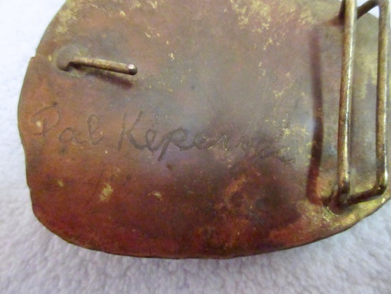Vintage Pal Kepenyes Signed Belt Buckle: Brutalist Mixed  display picture 1