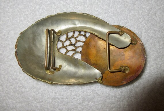 Vintage Pal Kepenyes Signed Brutalist Belt Buckle: Mixed  display picture 3