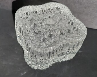 Box small glass vintage square round corners