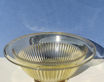 Ribbed yellow bowl small
