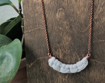 misty || Woven Macramé Necklace || Boho Fiber Jewelry