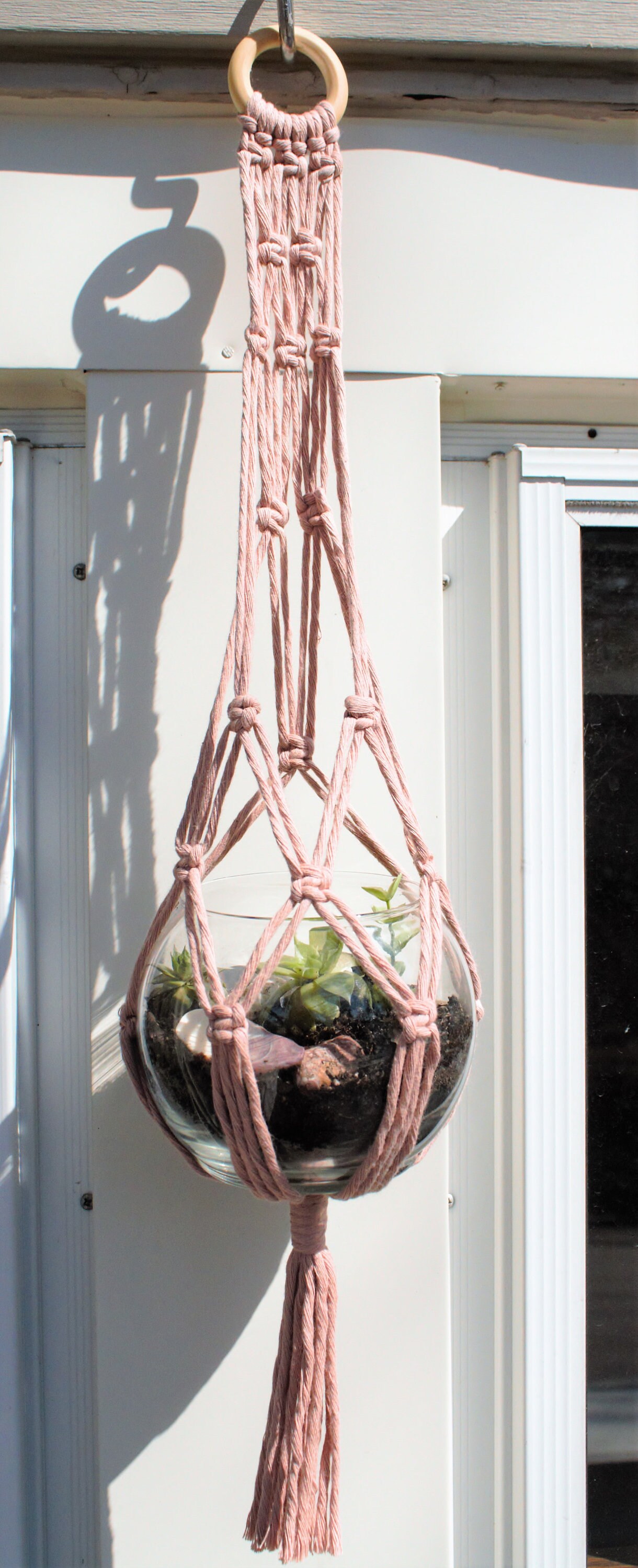 Gathered Knots Macramé Plant Hanging Indoor Planter Macramé Boho Décor