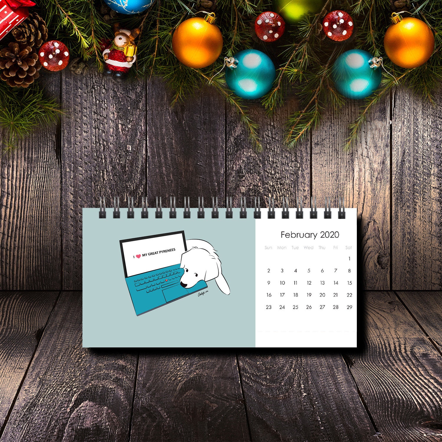 2023 Great Pyrenees Desk Calendar Etsy