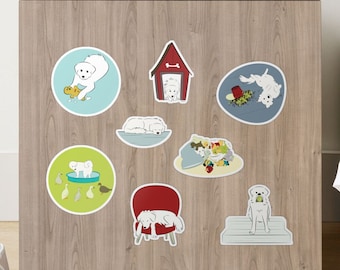 Great Pyrenees Stickers - 8 piece variety pack