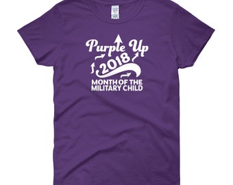 Purple Up Month of the Military Child Women's short sleeve t-shirt