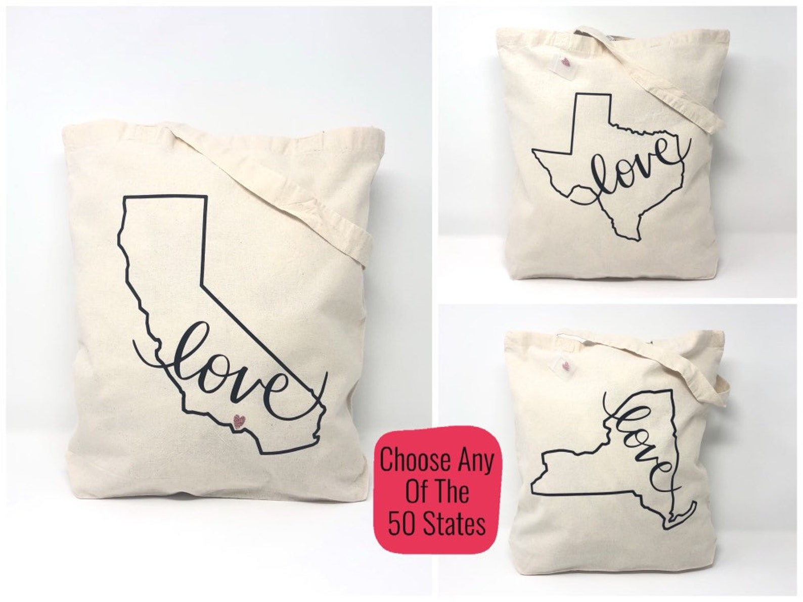 State Tote Bag - pick any State & city you want-