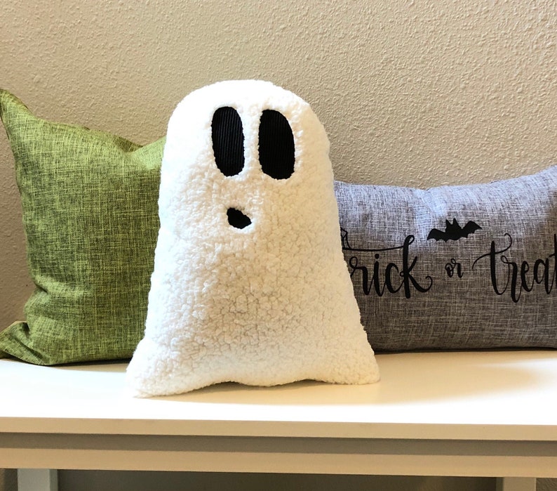 Cuddly Ghost Shaped Stuffed Pillow