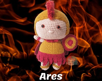 ARES Amigurumi Pattern. PDF crochet god, Greek God Pattern, instant download (English/Français)