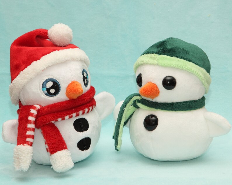 Snowman Stuffed Animal Handheld Size Plushie PDF Sewing Etsy
