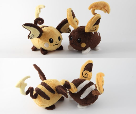 Pebble pokemon pikachu, raichu, eevee, skitty mano tamaño peluche PDF  patrón de costura lindo y fácil DIY kawaii peluche con archivos de bordado  -  México