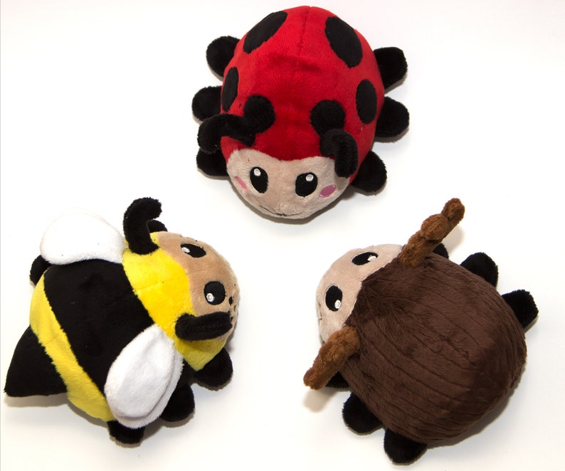 Bug Bundle 3 Stuffed Animal Handheld Size Plushie PDF Sewing Etsy