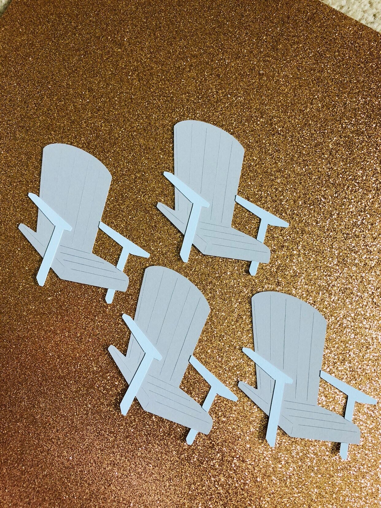 Set of 4 beach chairs die cuts scrapbooking card making Etsy