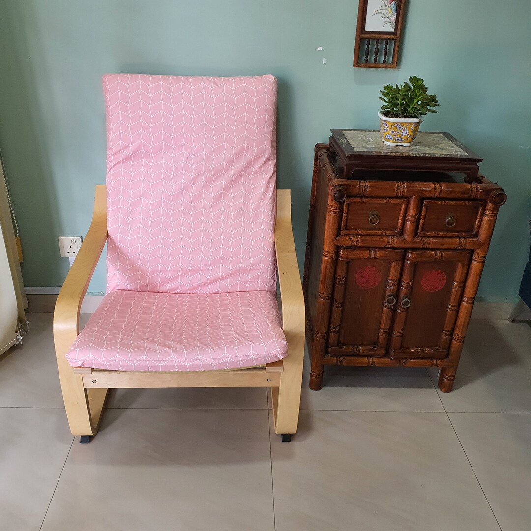 IKEA Poang Chair Cushion Cover Pink Arrow Print Etsy