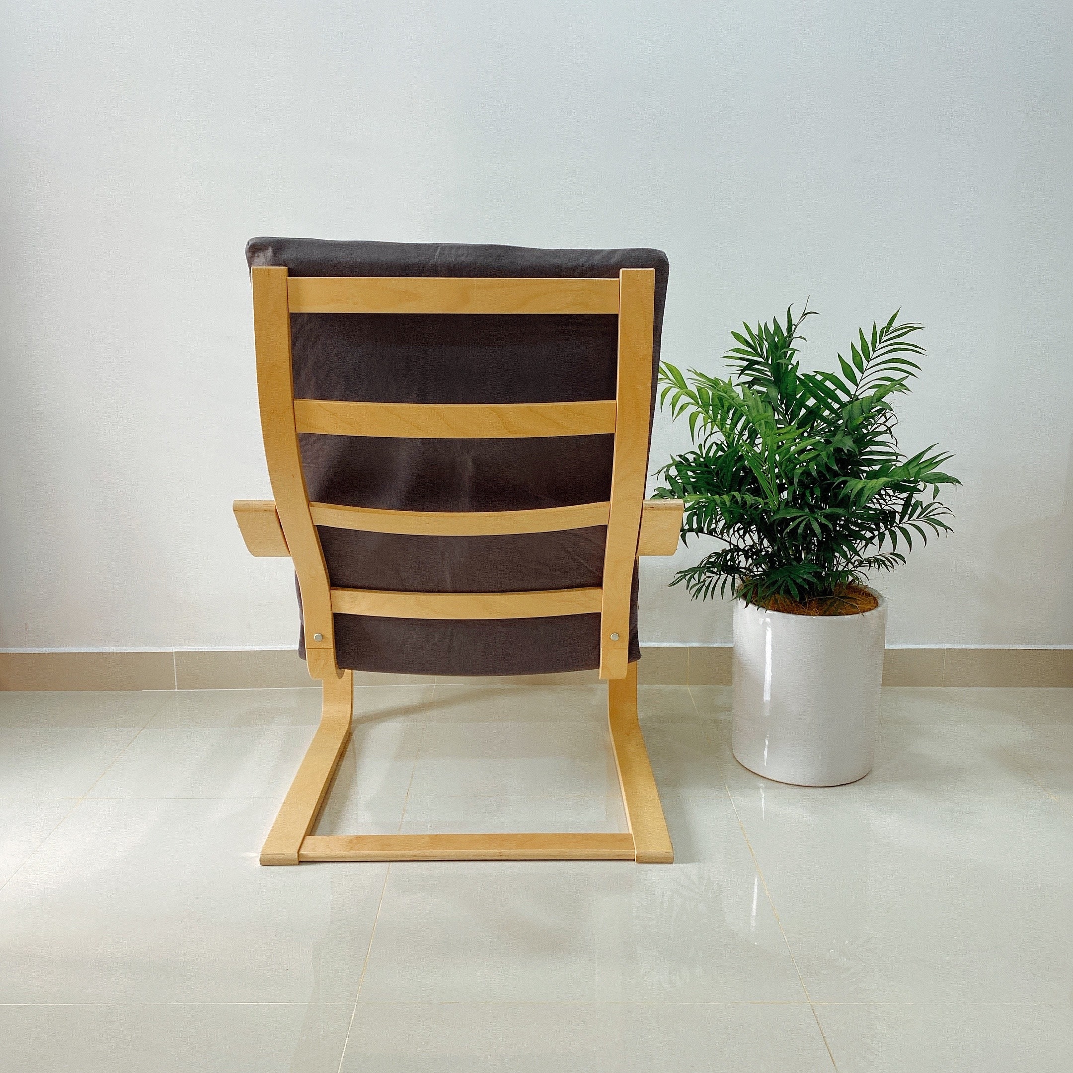 Faux Leather IKEA Poang Chair Cushion Cover Grey - Etsy