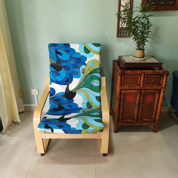 IKEA Poang Chair Cushion Cover - Peacock