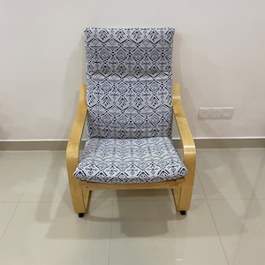 IKEA Poang Chair Cushion Cover - Cream diamonds print