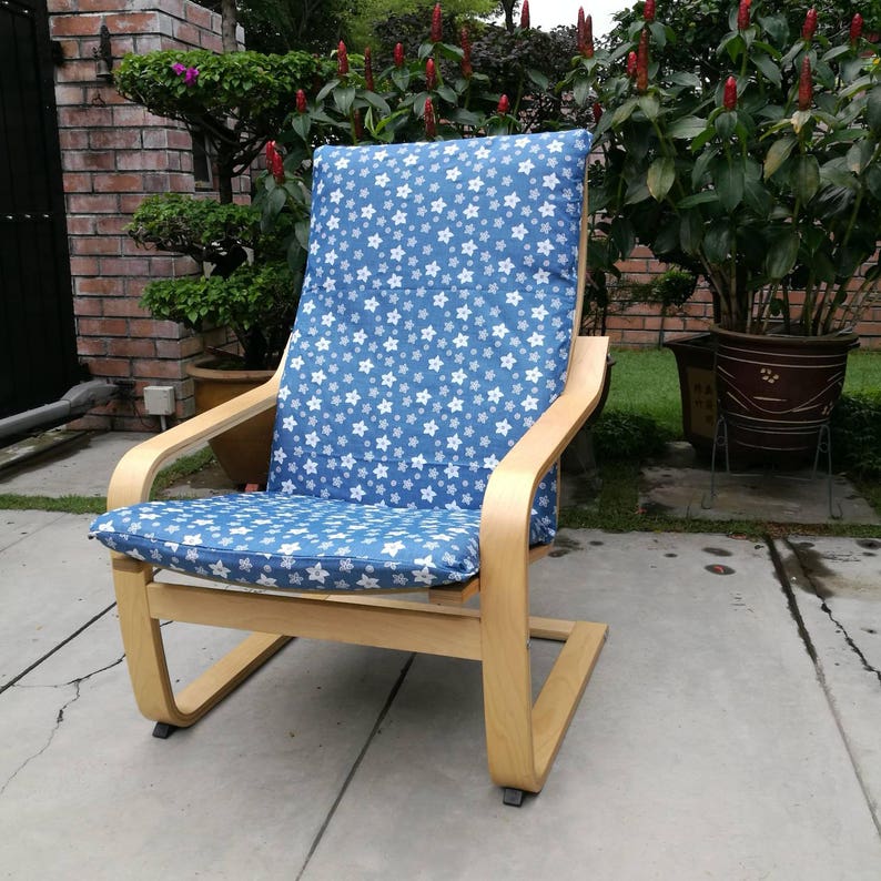 IKEA Poang Chair Cushion Cover Blue Stars | Etsy