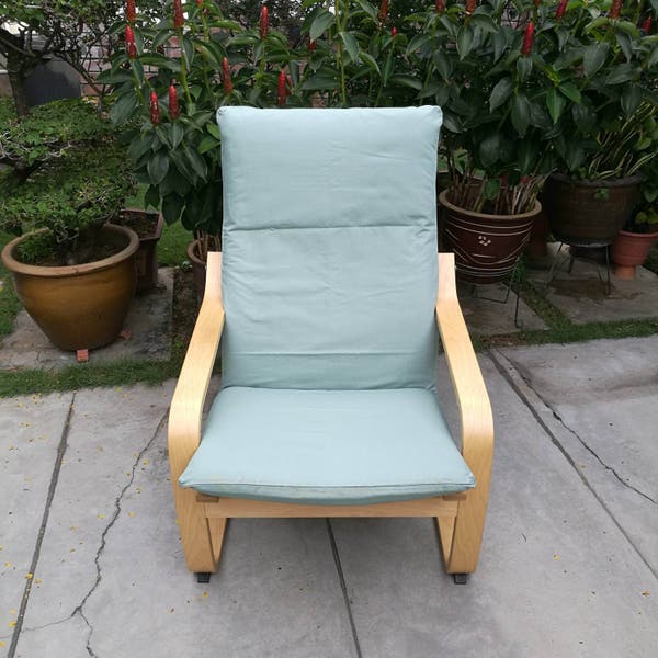 IKEA Poang Chair Cushion Cover - Mint Cotton