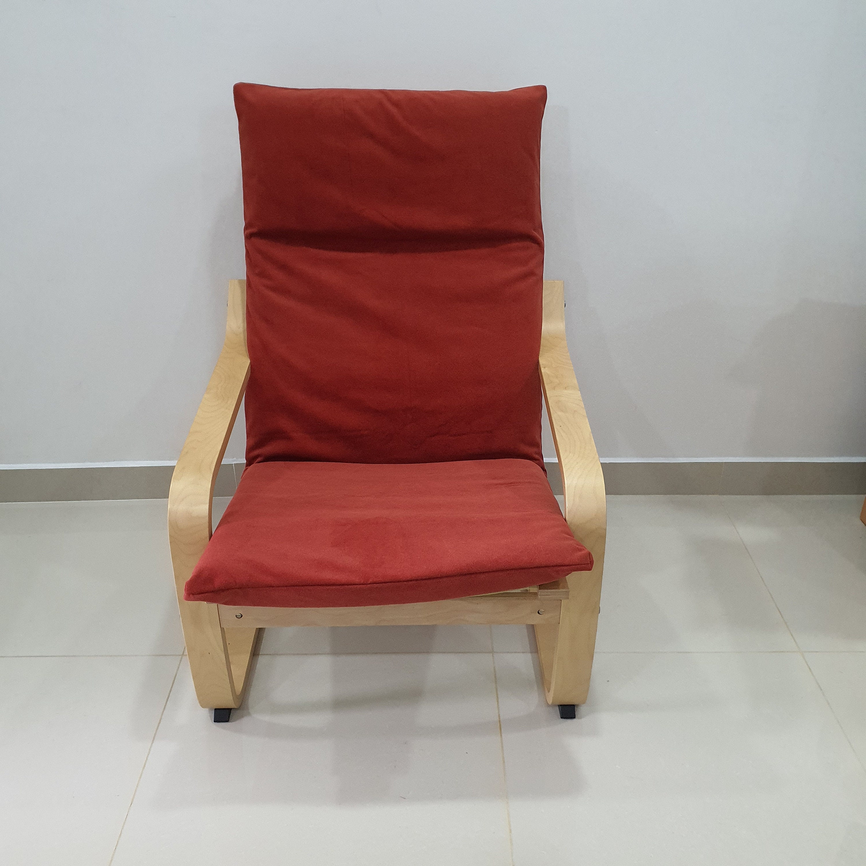 Ikea red chair cushion sale