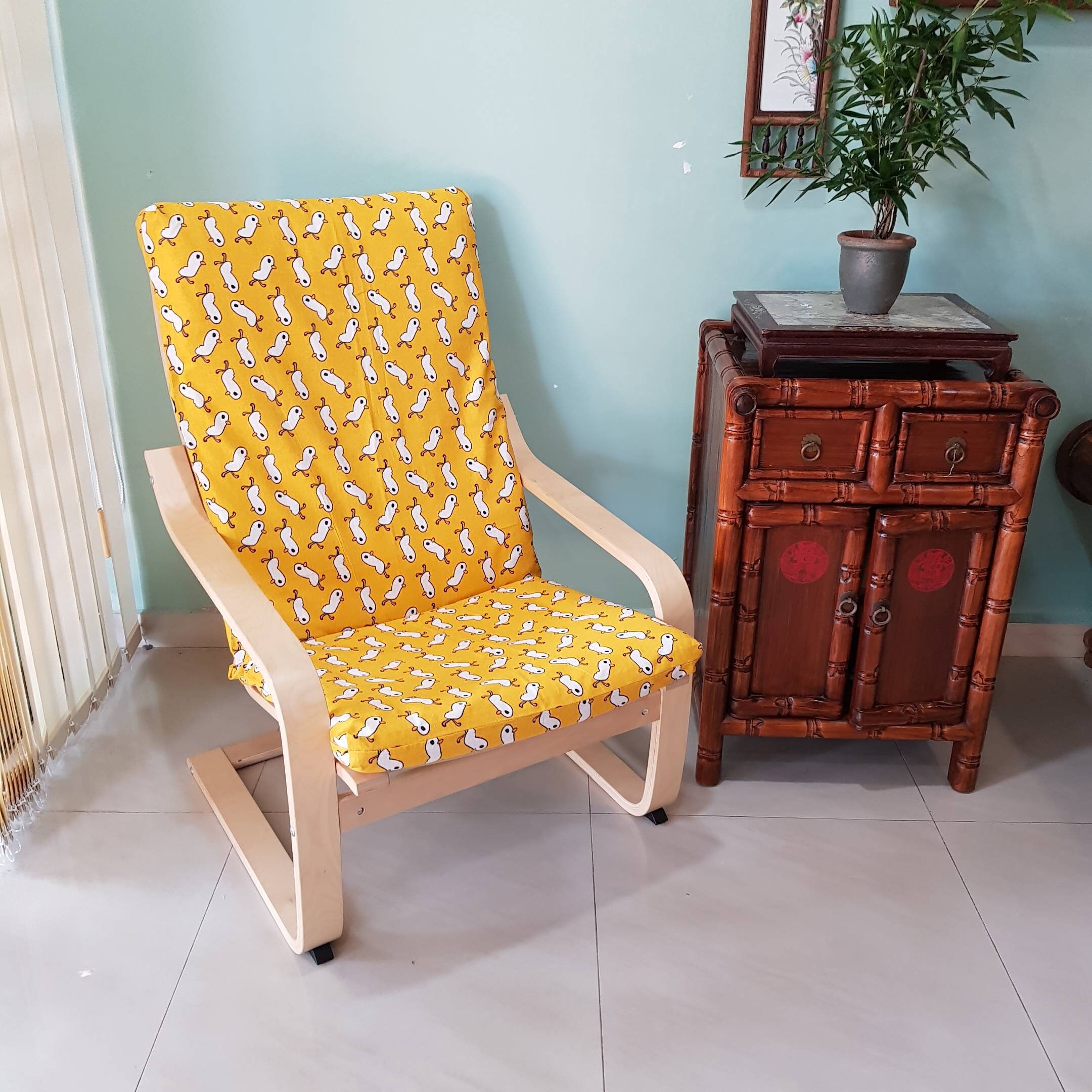 NEW IKEA Poang Chair Cushion Cover Yellow Ducky Etsy