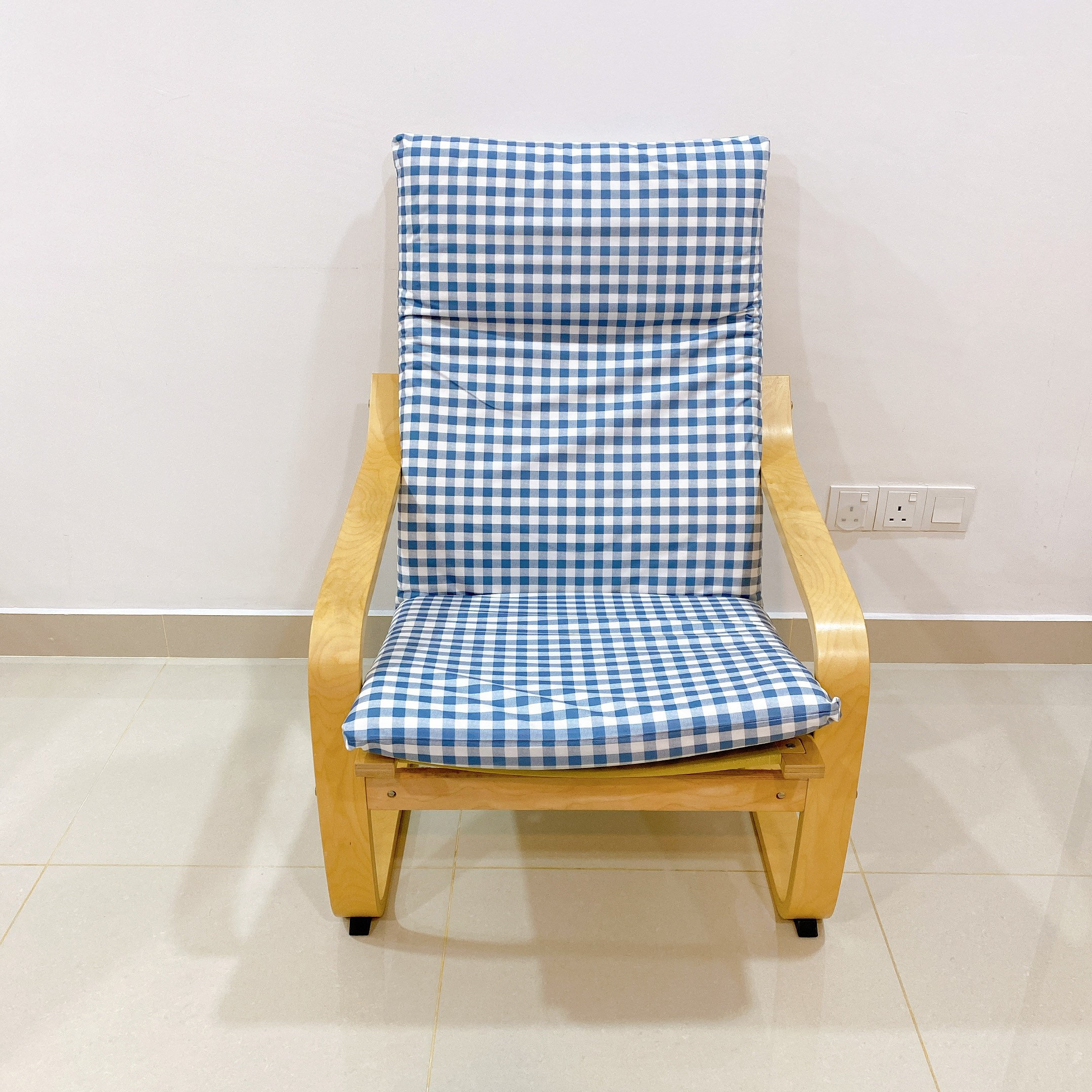 Ikea gingham online chair