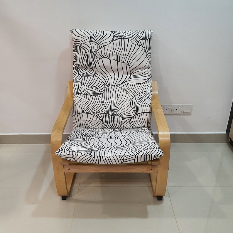IKEA Poang Chair Cushion Cover Artsy Seashell Etsy