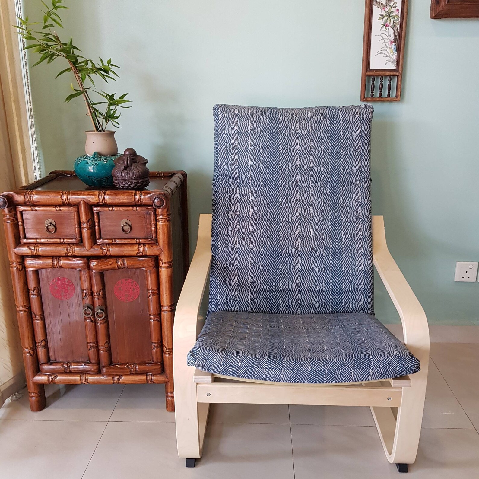 IKEA Poang Chair Cover Symmetrical Line Pattern | Etsy