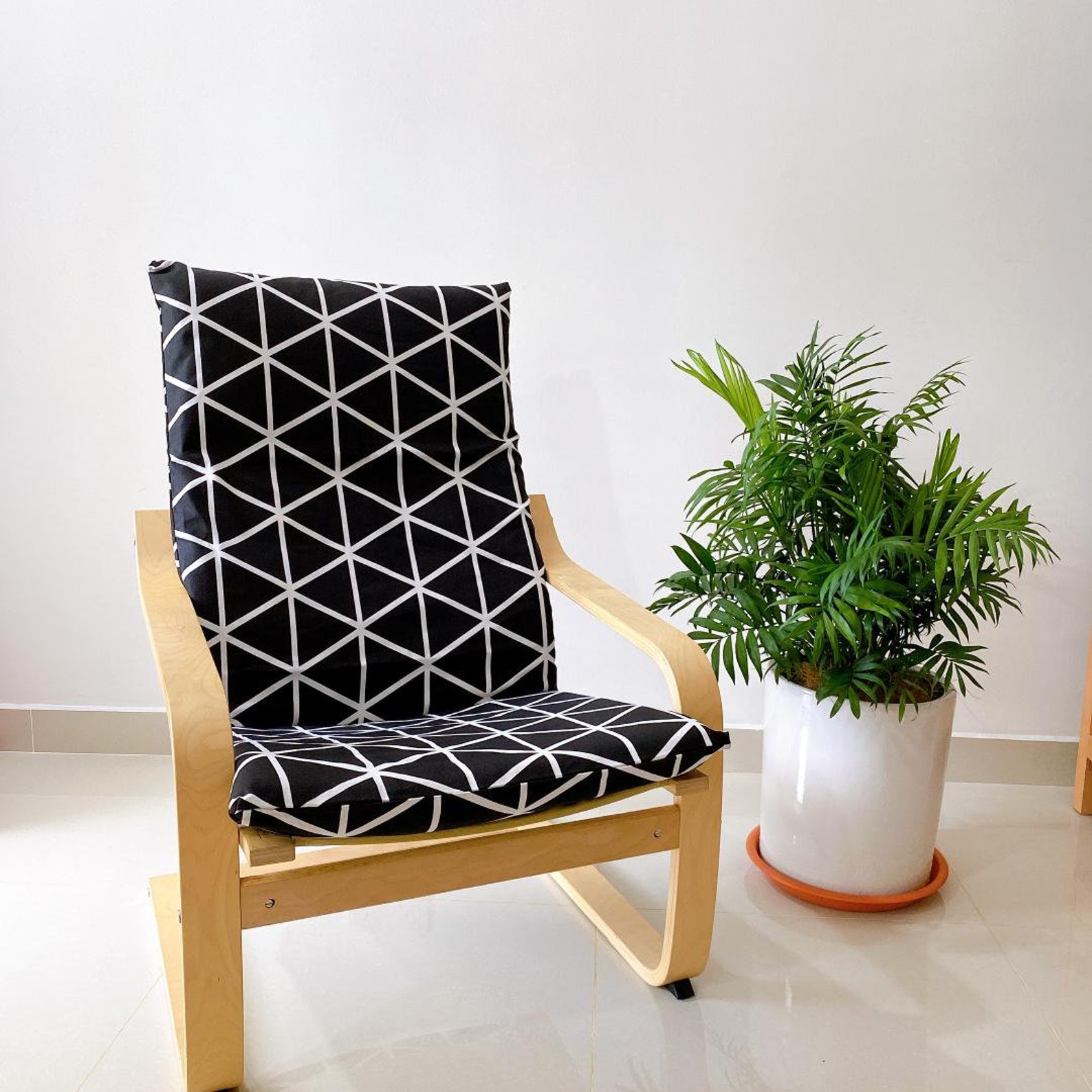 IKEA Poang Chair Cushion Cover Line Pattern Etsy Australia