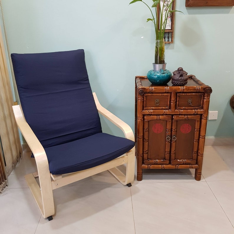 IKEA Poang Armchair Slipcover Basics Navy Blue | Etsy