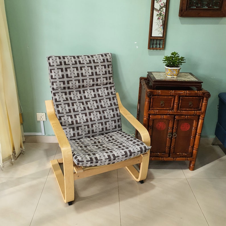 IKEA Poang Chair Cushion Cover Inverted Black Box V1 Etsy