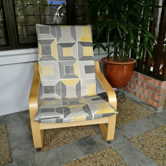 IKEA Poang Chair Cushion Cover Gatsby Print Etsy UK