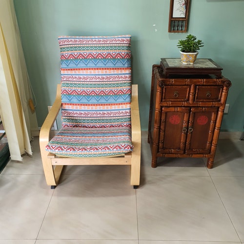 IKEA Poang Chair Cushion Cover Artsy Orange Citrus Etsy