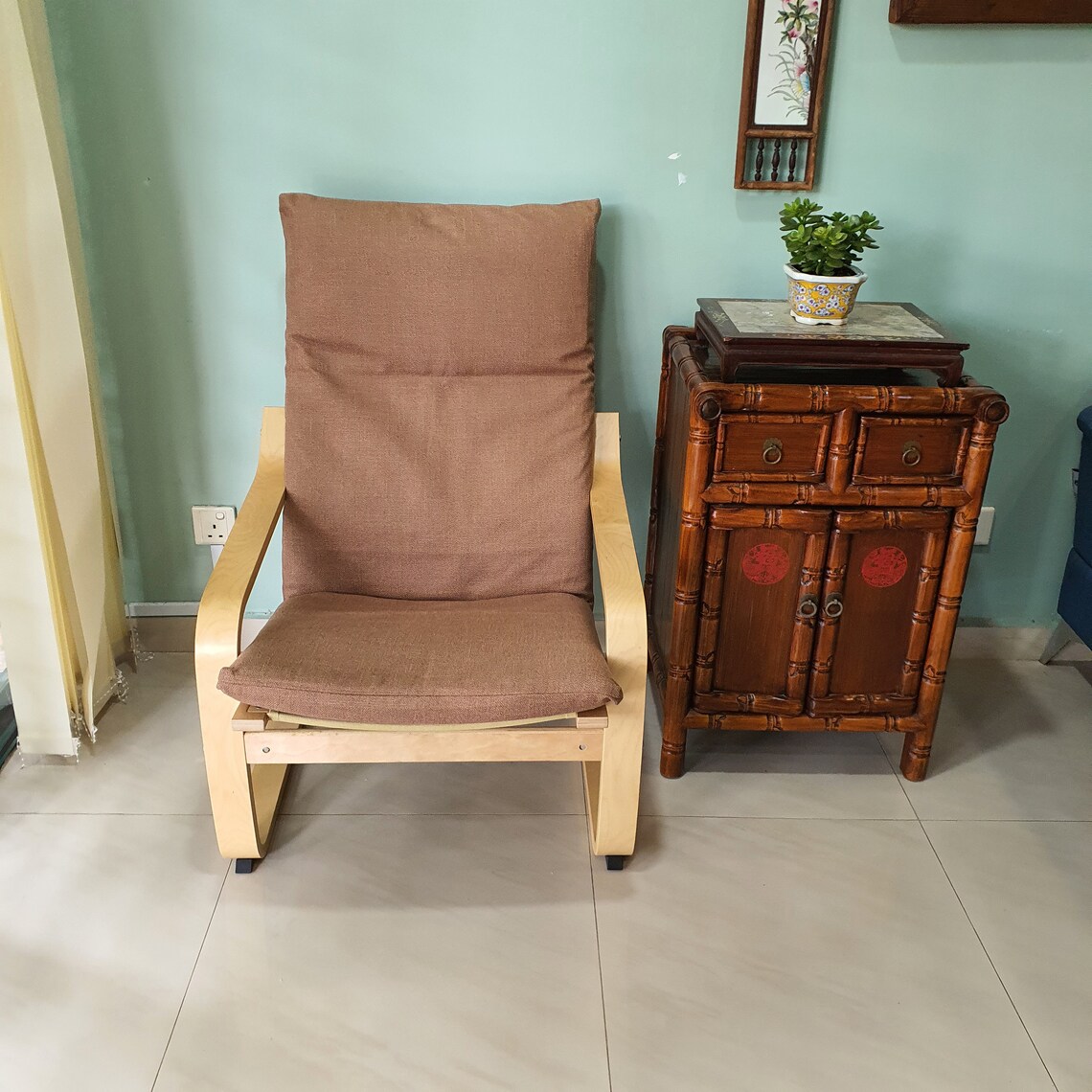 IKEA Poang Chair Cushion Cover Basics Brown | Etsy