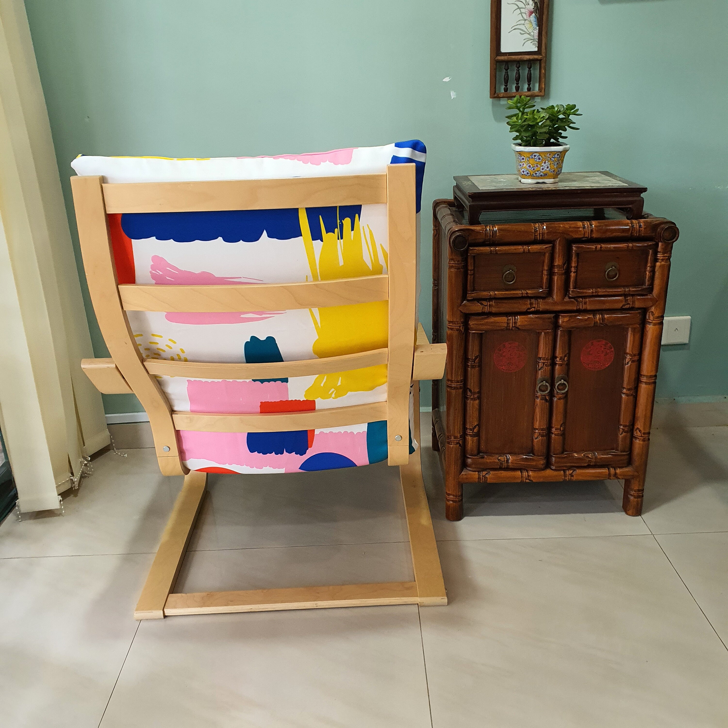 IKEA Poang Chair Cushion Cover Artsy Pink | Etsy