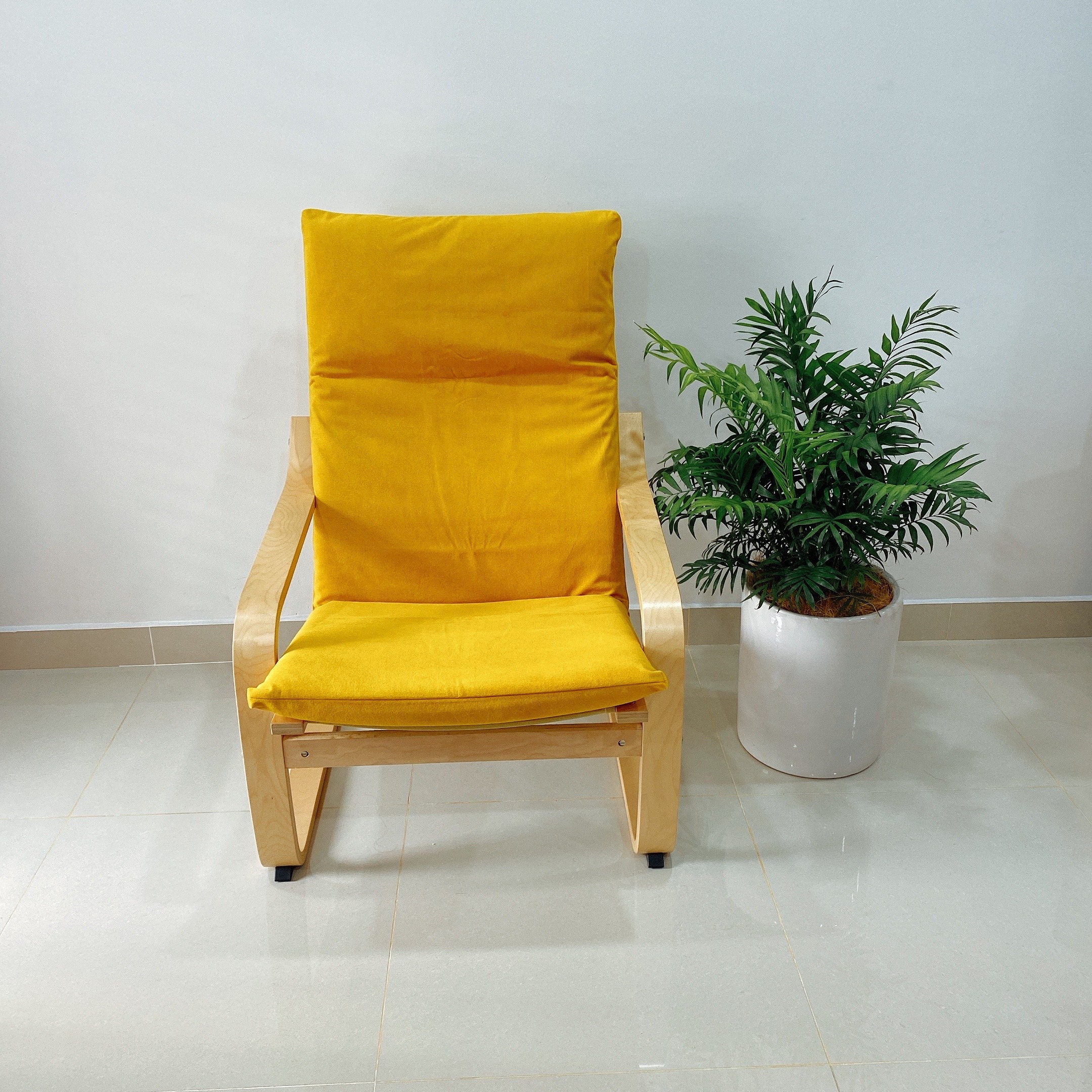 Ikea poang chair cushion pad cover slipcover kilim bohemian