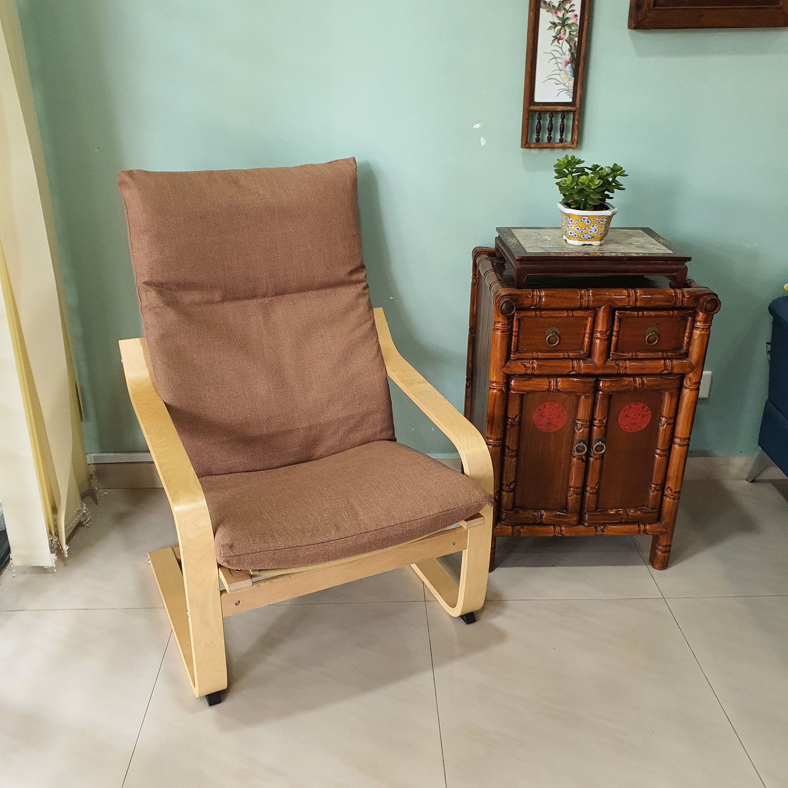 IKEA Poang Chair Cushion Cover Basics Brown | Etsy