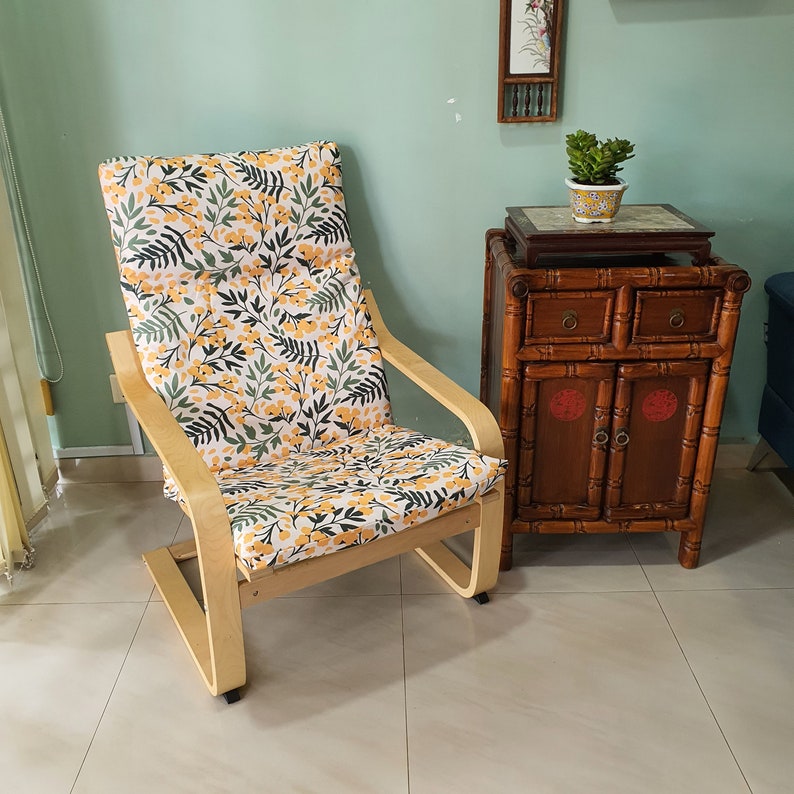 IKEA Poang Chair Cushion Cover Yellow Daisy Print Etsy