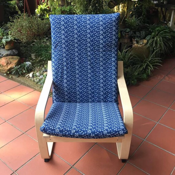 Ikea Poang Chair Cushion Cover Japanese Floral Print V4 Etsy