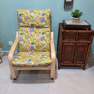 Premium Fabric IKEA Poang Chair Cushion Cover Oriental Japanese 