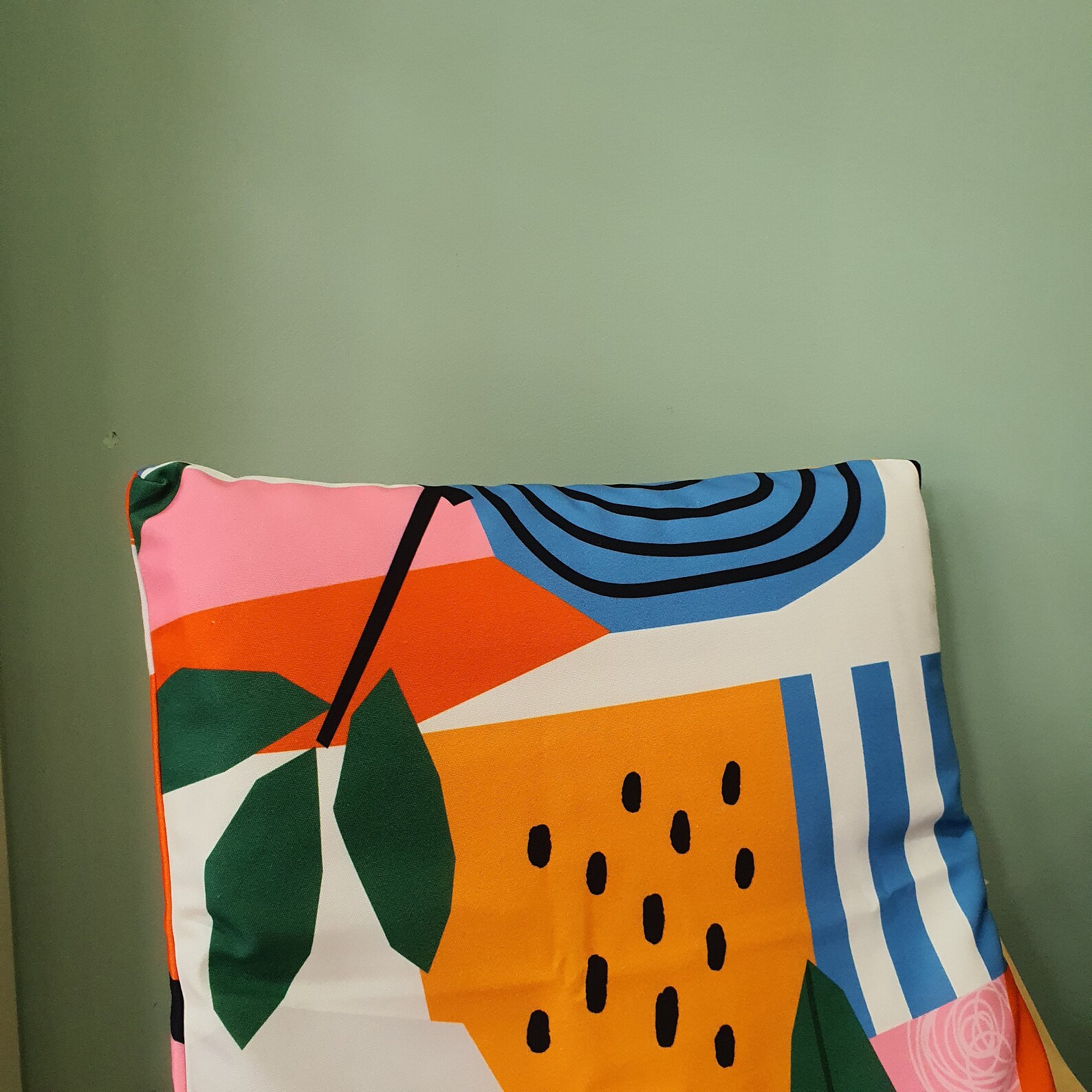IKEA Poang Chair Cushion Cover Artsy Orange Citrus Etsy UK