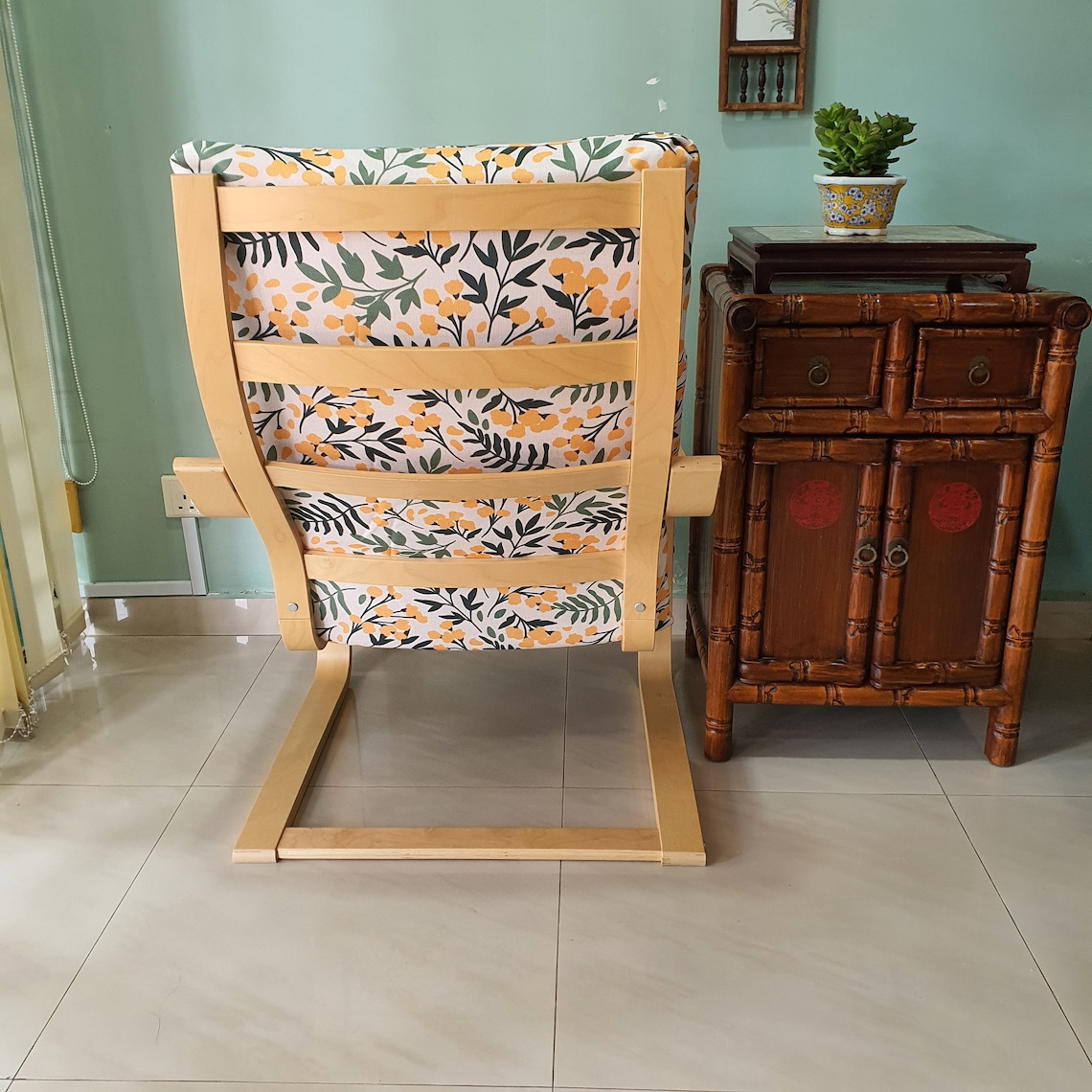 IKEA Poang Chair Cushion Cover Yellow daisy print | Etsy