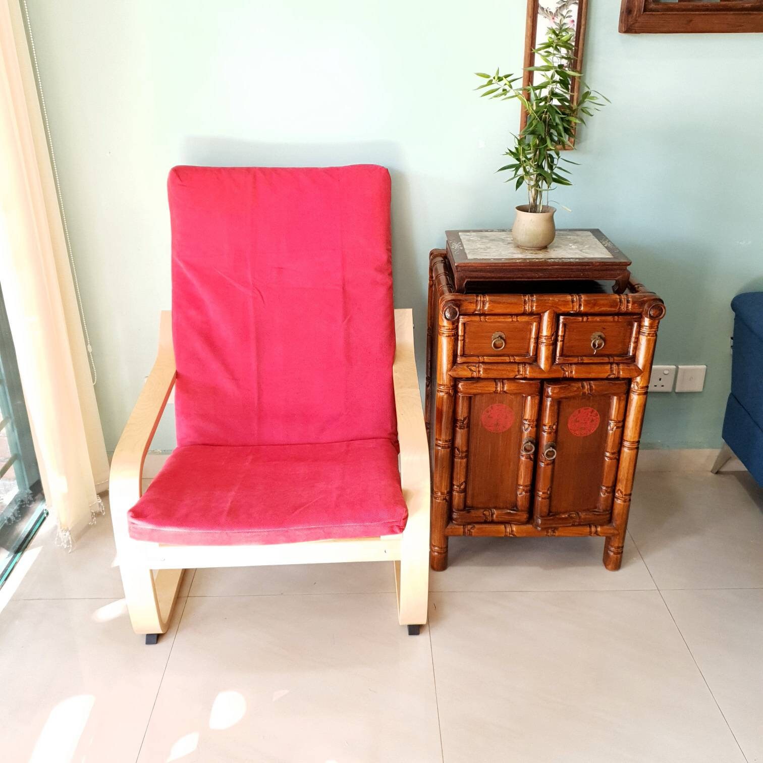 IKEA Poang Chair Cushion Cover Wine Red | Etsy