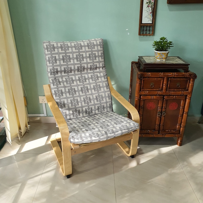 IKEA Poang Chair Cushion Cover Inverted White Box Etsy