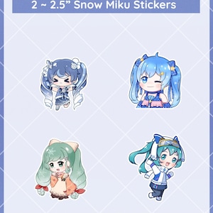 Snow Miku | 2" ~ 2.5" Vinyl Sticker