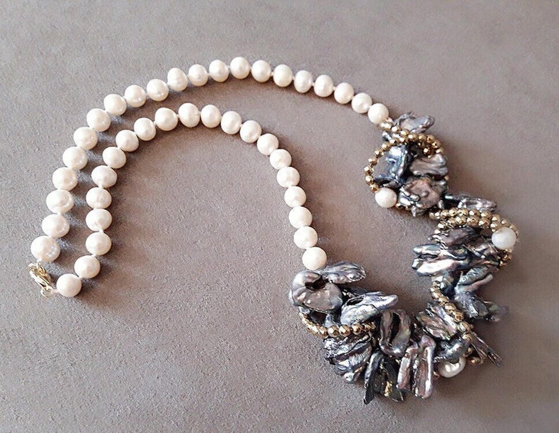 Baroque Pearls Necklace for Women Jewelry Gift for Mom - Etsy